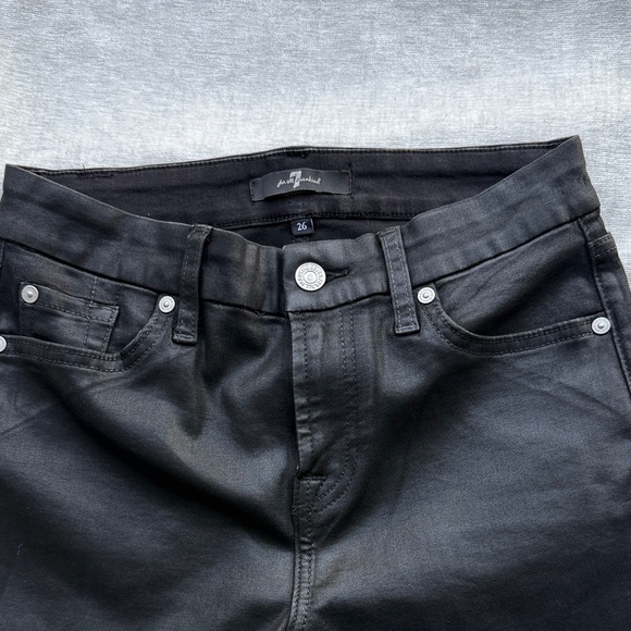 7 For All Mankind Black Skinny Jeans - Picture 3 of 4